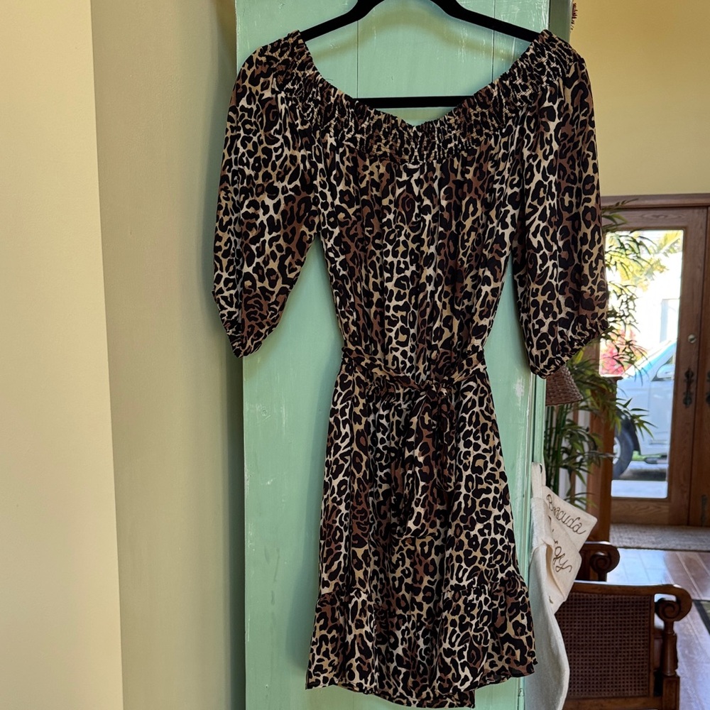 Lilly Pulitzer Brown Leopard Print Romper